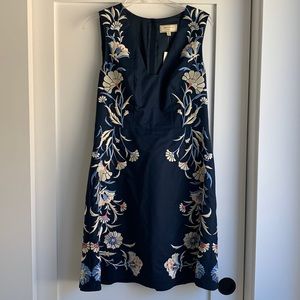 Anthropologie Moulinette Soeurs floral dress, navy
